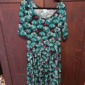 LulaRoe Nicole Disney roses teal and pink unicorn!
